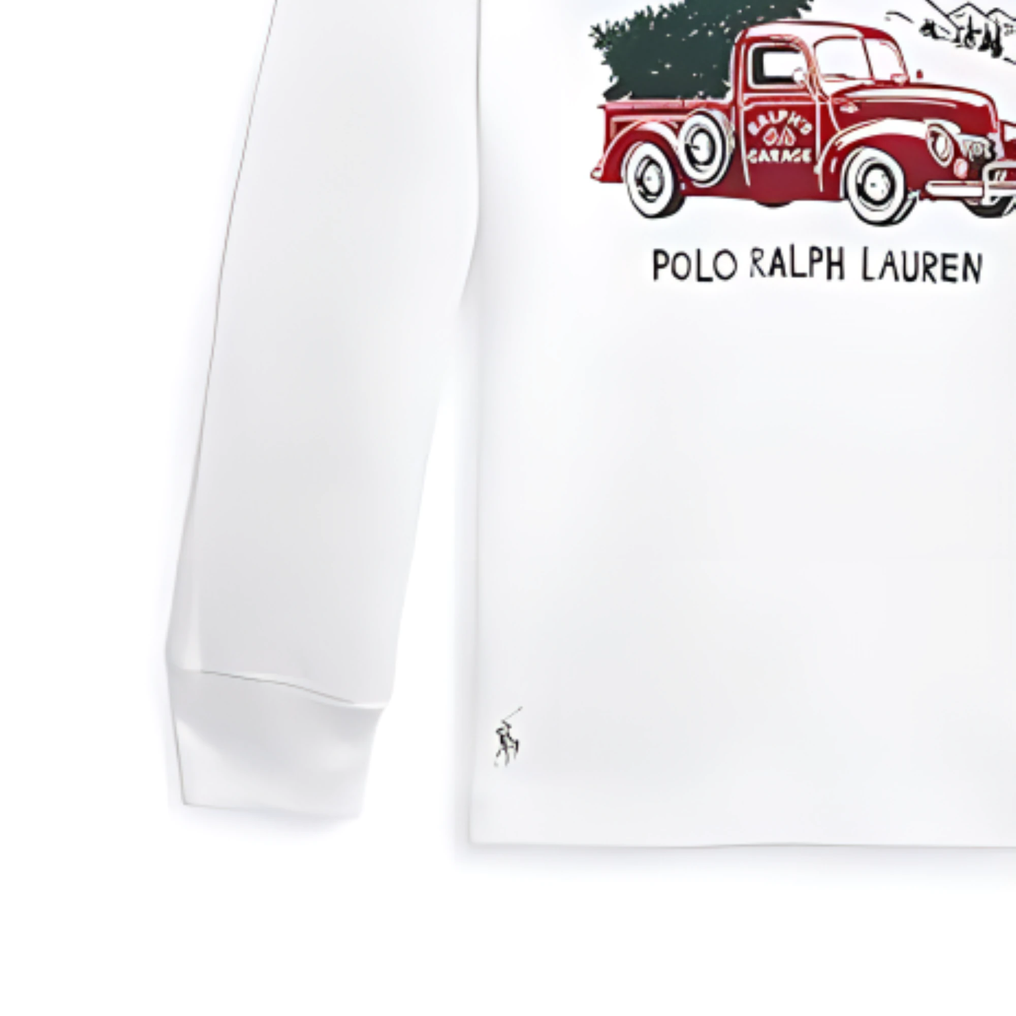 商品[国内直发] Ralph Lauren|Logo字母印花圆领长袖卫衣 白色 儿童款,价格¥528,第7张图片详细描述