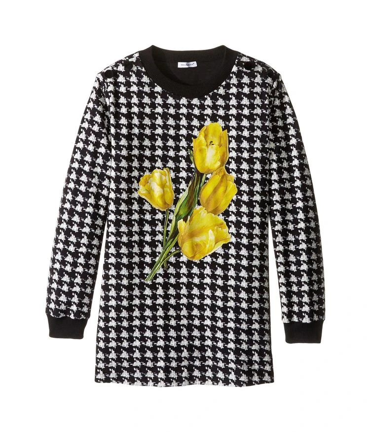 商品Dolce & Gabbana|大童Dolce & Gabbana Kids City Houndstooth Sweater (Big Kids),价格¥1709,第1张图片