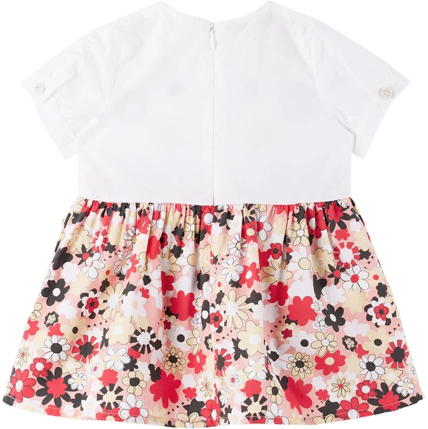 商品Marni|Baby White & Pink Floral Dress,价格¥443,第2张图片详细描述