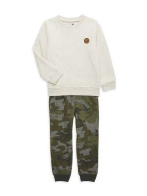 商品Timberland|​Little Boy’s 2-Piece Sweatshirt & Camo Joggers Set,价格¥250,第1张图片