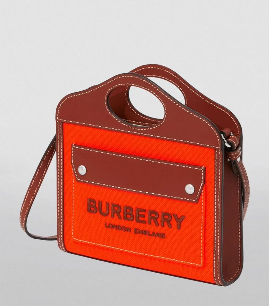 商品Burberry|Micro Canvas Pocket Top-Handle Bag,价格¥8067,第4张图片详细描述