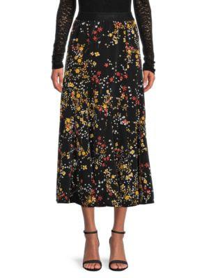 Floral Midi A Line Skirt商品第1张图片规格展示