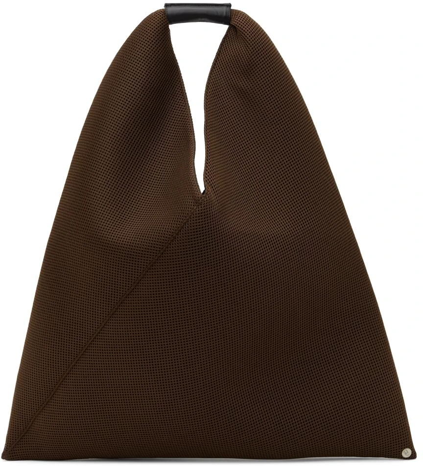 商品MAISON MARGIELA|Brown Mesh Triangle Tote,价格¥1143,第1张图片