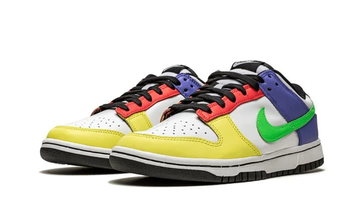 商品NIKE|耐克 Women's Nike Dunk Low "Green Strike" 黄绿蓝 彩色拼接 板鞋 ,价格¥953-¥1840,第3张图片详细描述