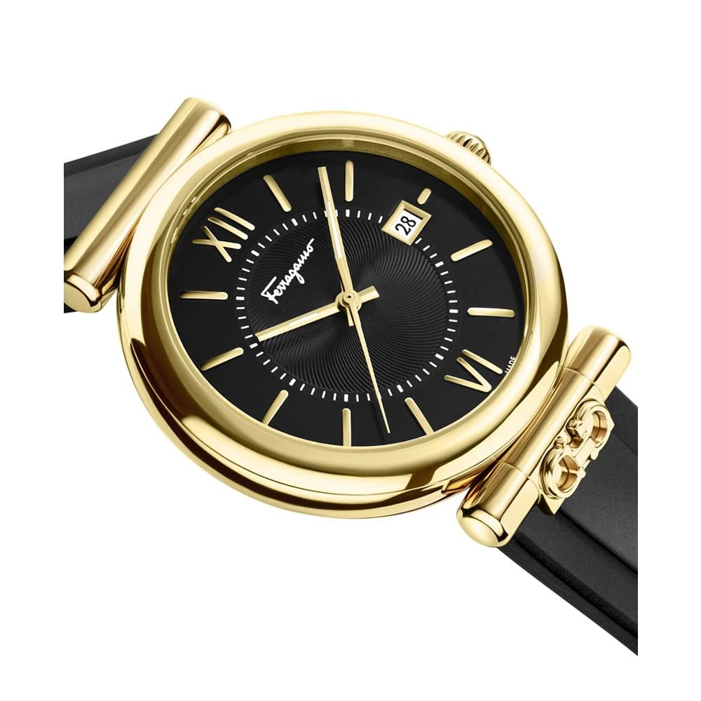 商品Salvatore Ferragamo|Women's Swiss Ora Black Silicone Strap Watch 40mm,价格¥7472,第2张图片详细描述