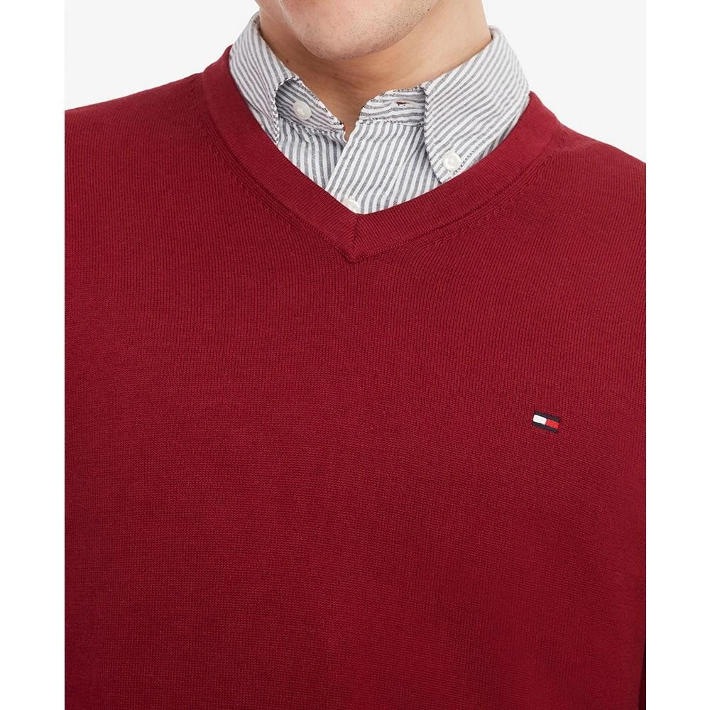 商品Tommy Hilfiger|Men's Essential Solid V-Neck Sweater, Created for Macy's,价格¥302,第3张图片详细描述