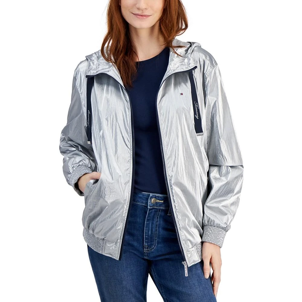 商品Tommy Hilfiger|Women's Elegant Hooded Long-Sleeve Windbreaker,价格¥375,第1张图片