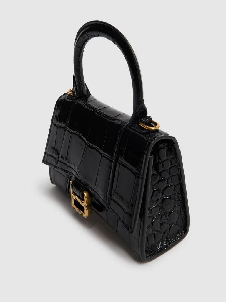 商品Balenciaga|Mini Hourglass Croc Embossed Leather Bag,价格¥11986,第2张图片详细描述