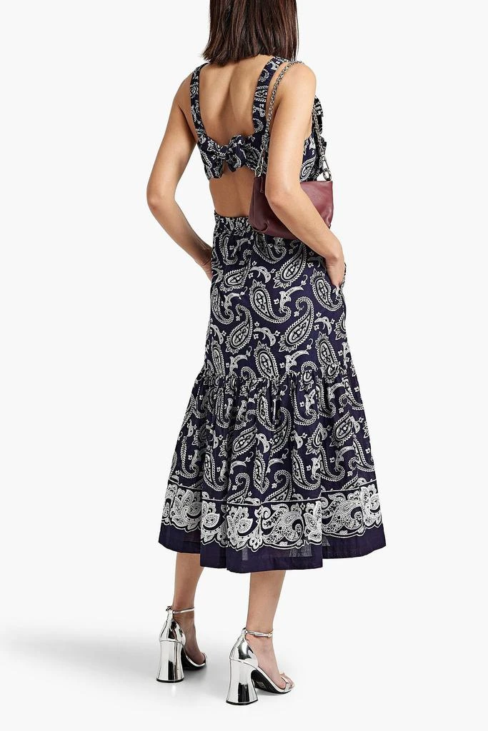 商品Sea|Theodora ruffled paisley-print cotton midi dress,价格¥1312,第3张图片详细描述
