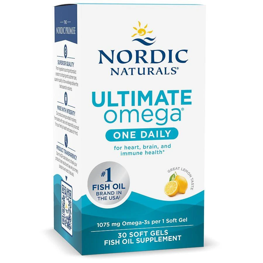 商品Nordic Naturals|Ultimate Omega One Daily Fish Oil Supplement Soft Gels Lemon,价格¥244,第1张图片