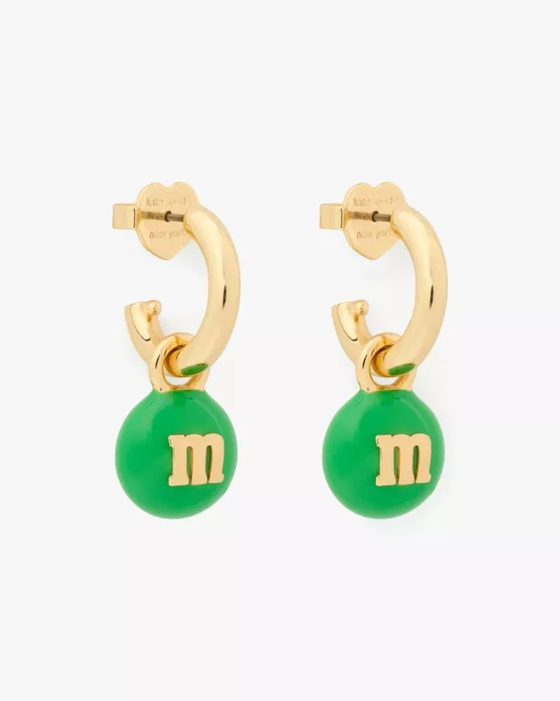 商品Kate Spade|M&M's x Kate Spade New York Charm Huggies,价格¥327,第1张图片