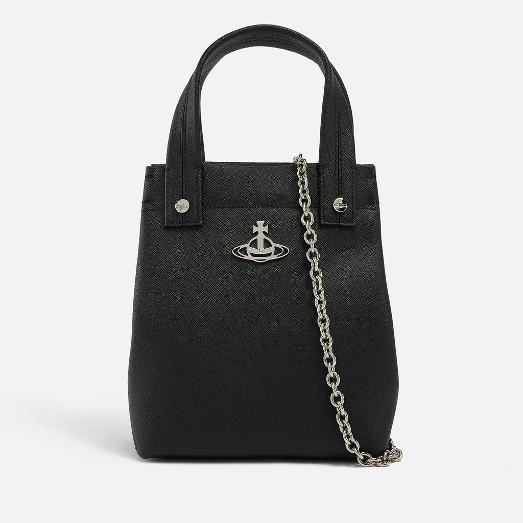 商品Vivienne Westwood|Vivienne Westwood Mini Robin Saffiano Leather Tote Bag,价格¥2333,第1张图片