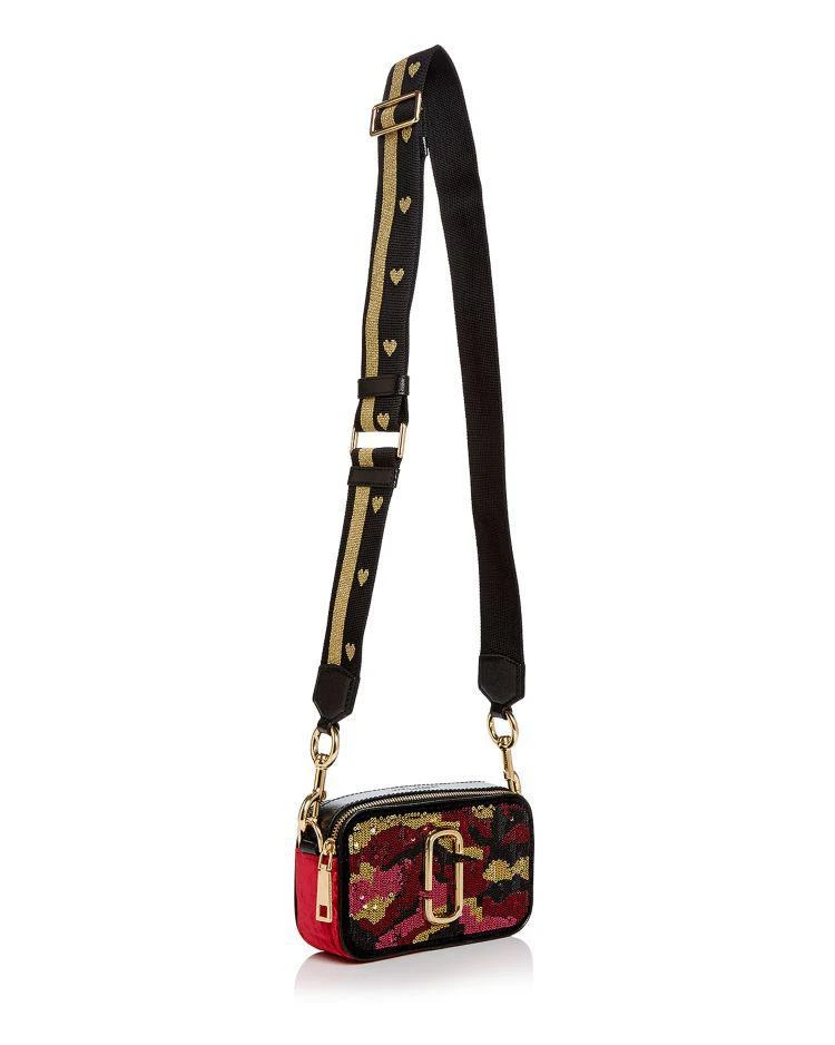 商品Marc Jacobs|Snapshot 红黑亮片真皮相机包,价格¥2924,第4张图片详细描述