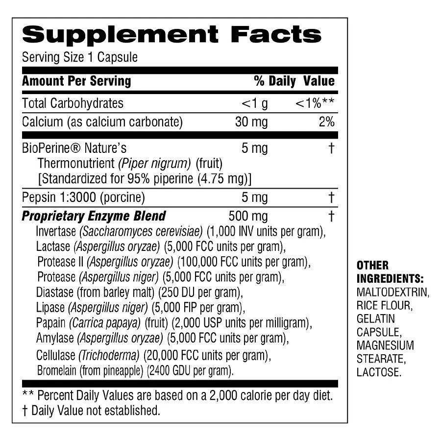 商品Botanic Choice|Digestive Enzyme Complex,价格¥238,第2张图片详细描述