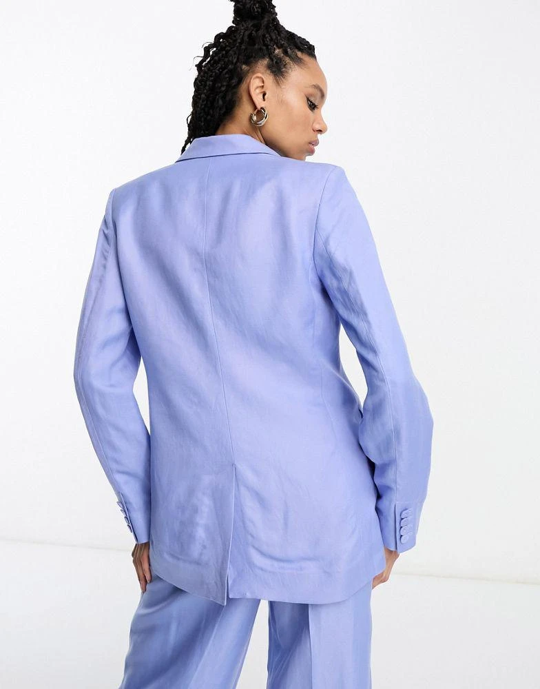 商品& Other Stories|& Other Stories co-ord linen blend blazer in blue,价格¥1208,第2张图片详细描述