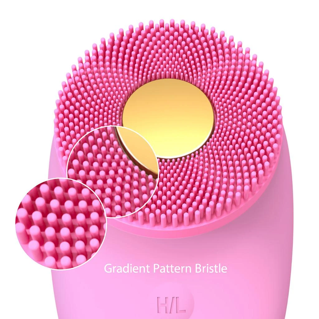 商品Liberex|Liberex Silicone Facial Cleansing Brush + Ultrasonic 24K Gold Core,价格¥445,第4张图片详细描述