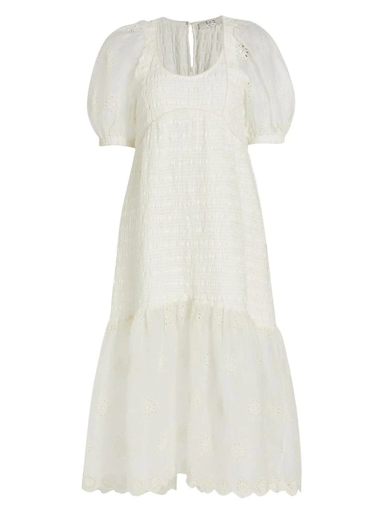 商品Sea|Blaine Eyelet Puff Sleeve Smocked Dress,价格¥1746,第1张图片