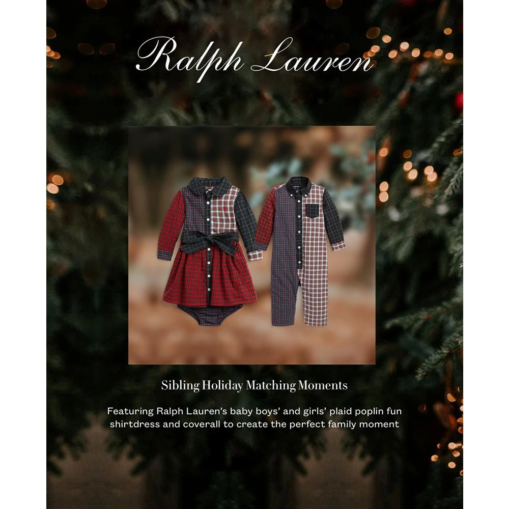 商品Ralph Lauren|Baby Boys Plaid Cotton Poplin Fun Coverall,价格¥211,第3张图片详细描述