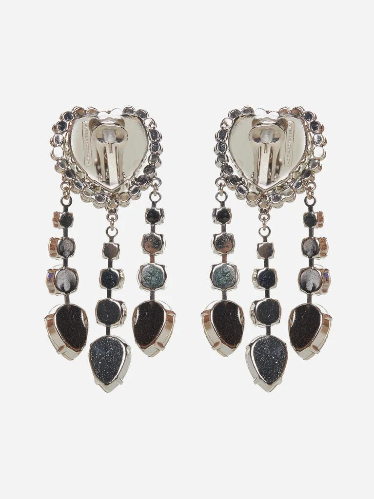 商品Alessandra Rich|Heart And Crystal Pendants Earrings,价格¥2140,第3张图片详细描述