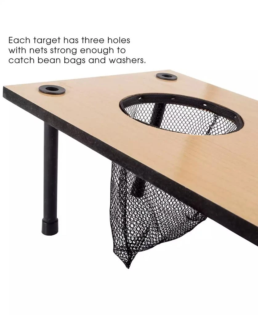 商品Trademark Global|Hey Play 2-In-1 Washer Pitch And Beanbag Toss Set - Indoor Or Outdoor Wooden Classic Team Backyard And Tailgate Party Games For Kids And Adults,价格¥505,第3张图片详细描述