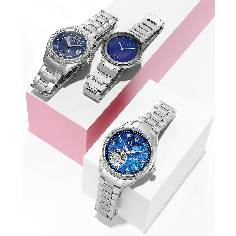 Women's Eco-Drive Crystal-Accented Stainless Steel Bracelet Watch 29mm FE1140-86L商品第3张图片规格展示