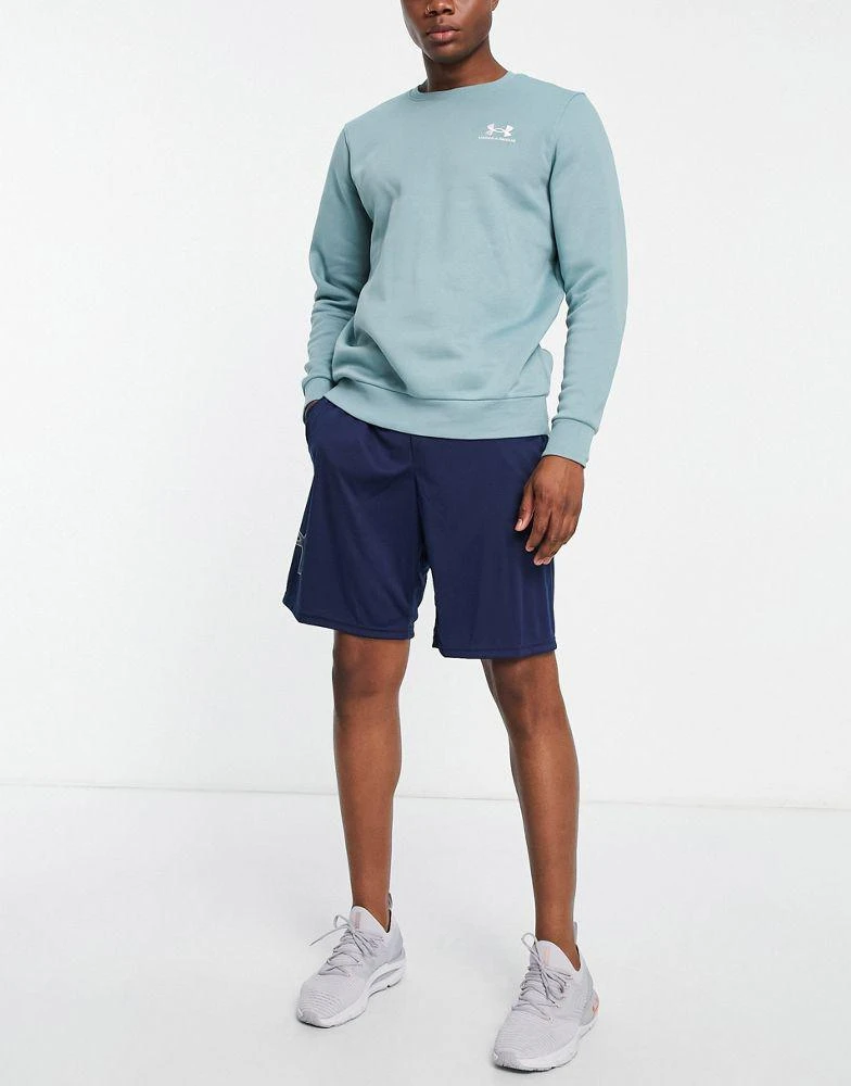 商品Under Armour|Under Armour Training Essential fleece sweatshirt in light green,价格¥515,第3张图片详细描述