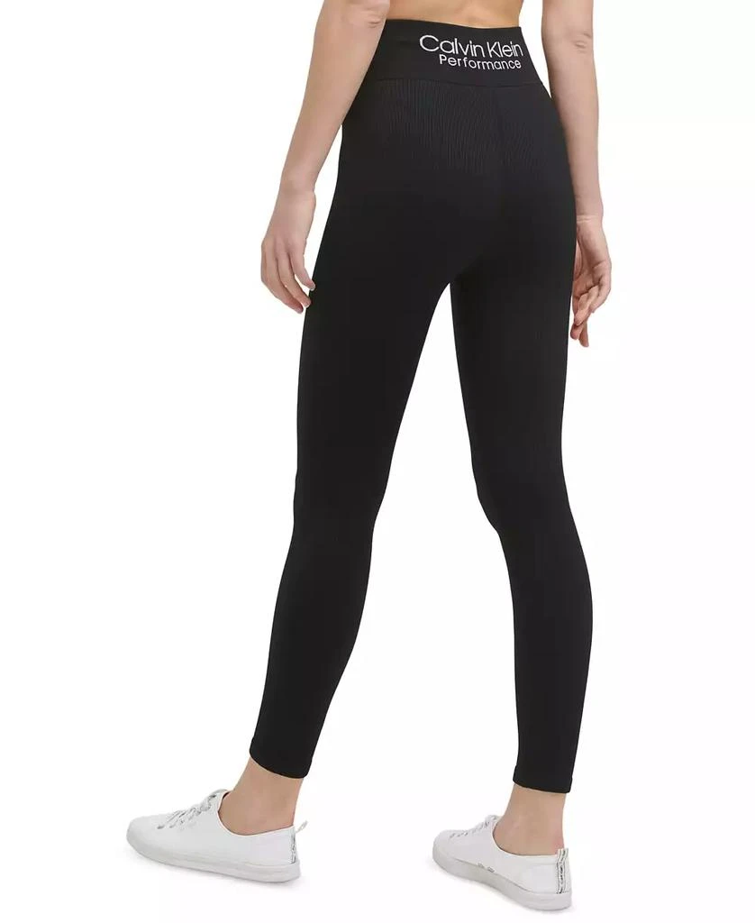 商品Calvin Klein|Womens Ribbed High Rise 7/8 Leggings,价格¥181,第3张图片详细描述