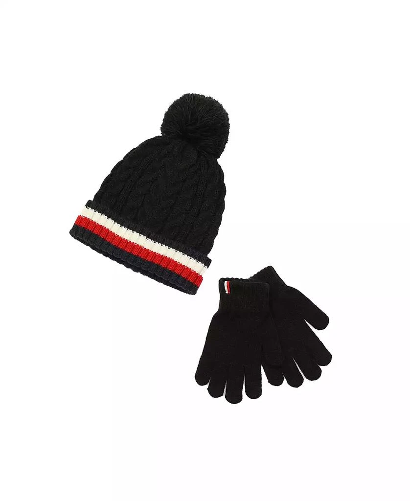 商品Tommy Hilfiger|Big Boys Cable Hat And Gloves Set,价格¥72,第1张图片