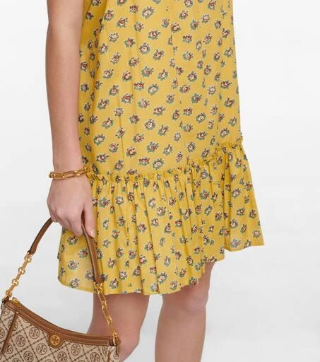 商品Tory Burch|花卉缩褶棉质连衣裙,价格¥1754,第5张图片详细描述
