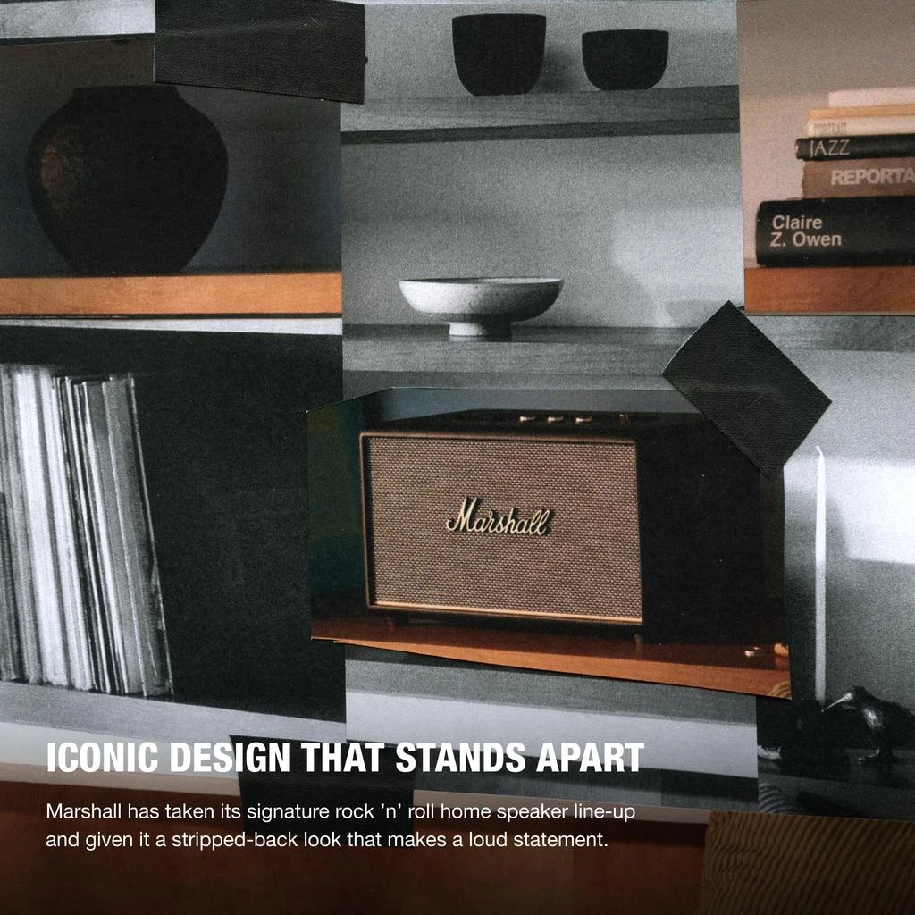 商品Marshall|Marshall Stanmore III Bluetooth Home Speaker - Loud Stereo Sound with Bass and Treble Controls | Plug-in Powered | Record Player Compatible | RCA and 3.5 mm Aux Inputs - Black,价格¥2473,第3张图片详细描述