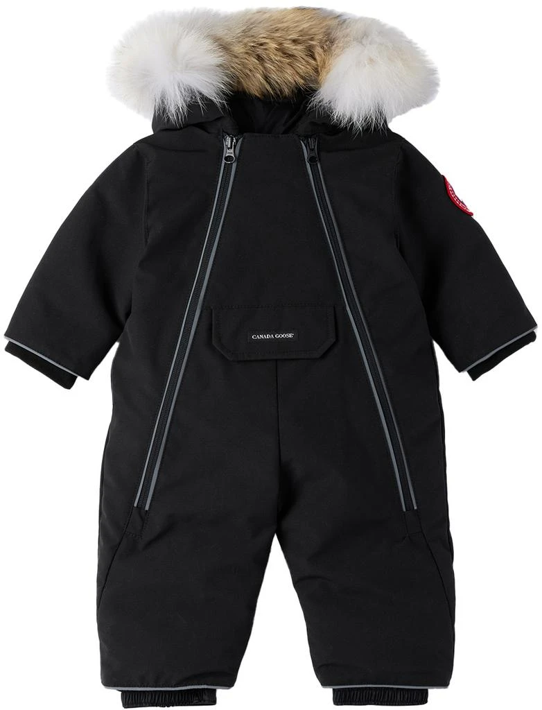 商品Canada Goose|Baby Black Down Shearling Snowsuit,价格¥4529,第1张图片