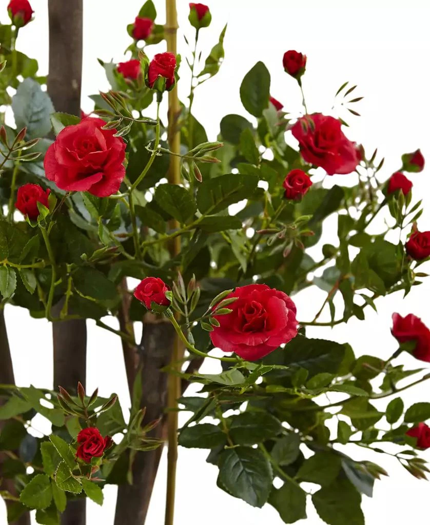 商品NEARLY NATURAL|5.5' Rose Topiary Artificial Tree in Farmhouse Planter,价格¥3014,第2张图片详细描述