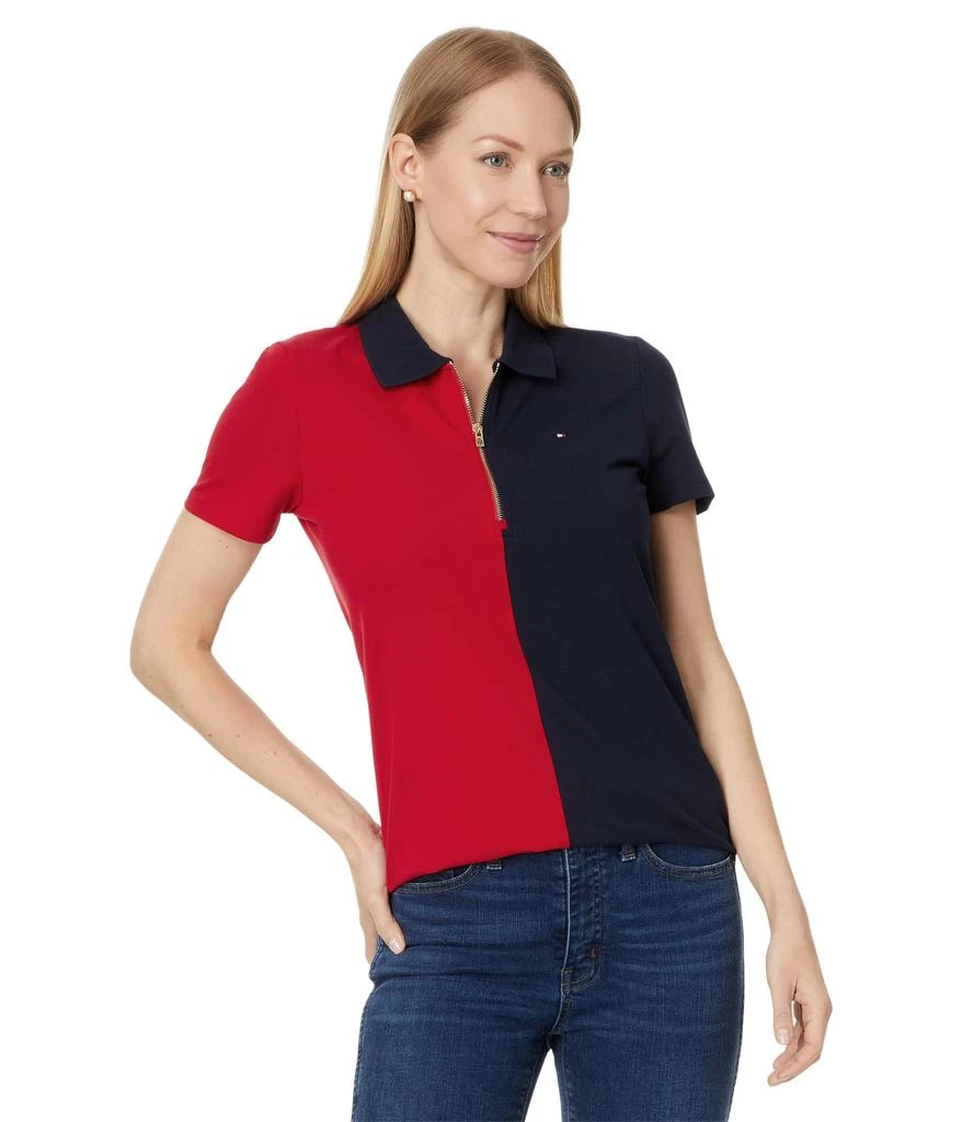 商品Tommy Hilfiger|Short Sleeve Color-Block Zip Polo,价格¥454,第1张图片