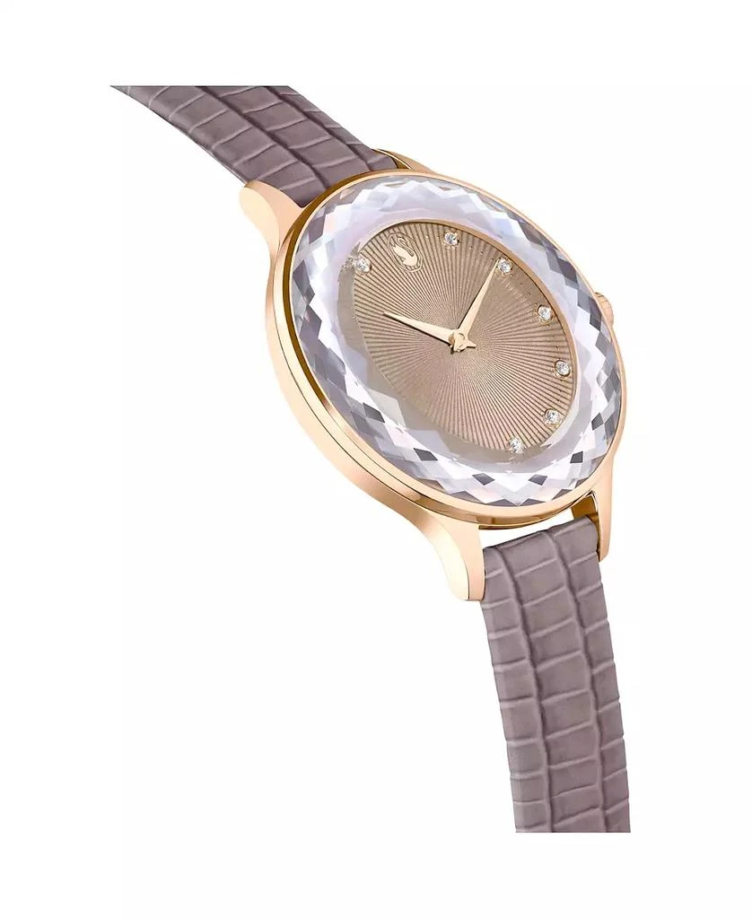 商品Swarovski|Women's Analog Swiss Made Octea Nova Gray Leather Strap Watch, 33mm,价格¥1831,第4张图片详细描述