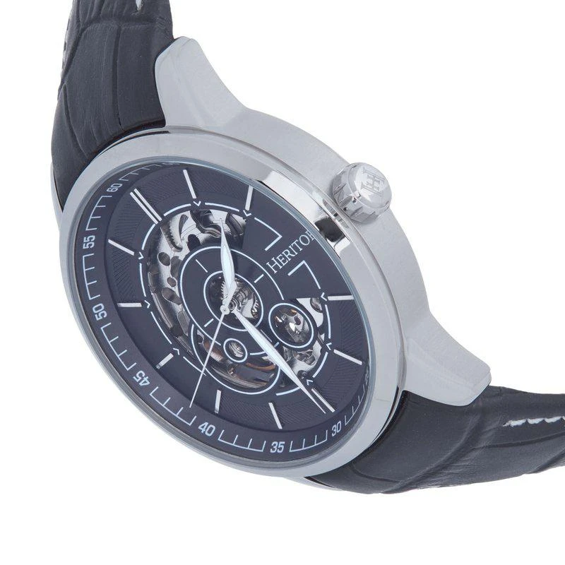 商品Heritor Watches|Davies Semi-Skeleton Leather Band Watch 44MM,价格¥1276,第2张图片详细描述