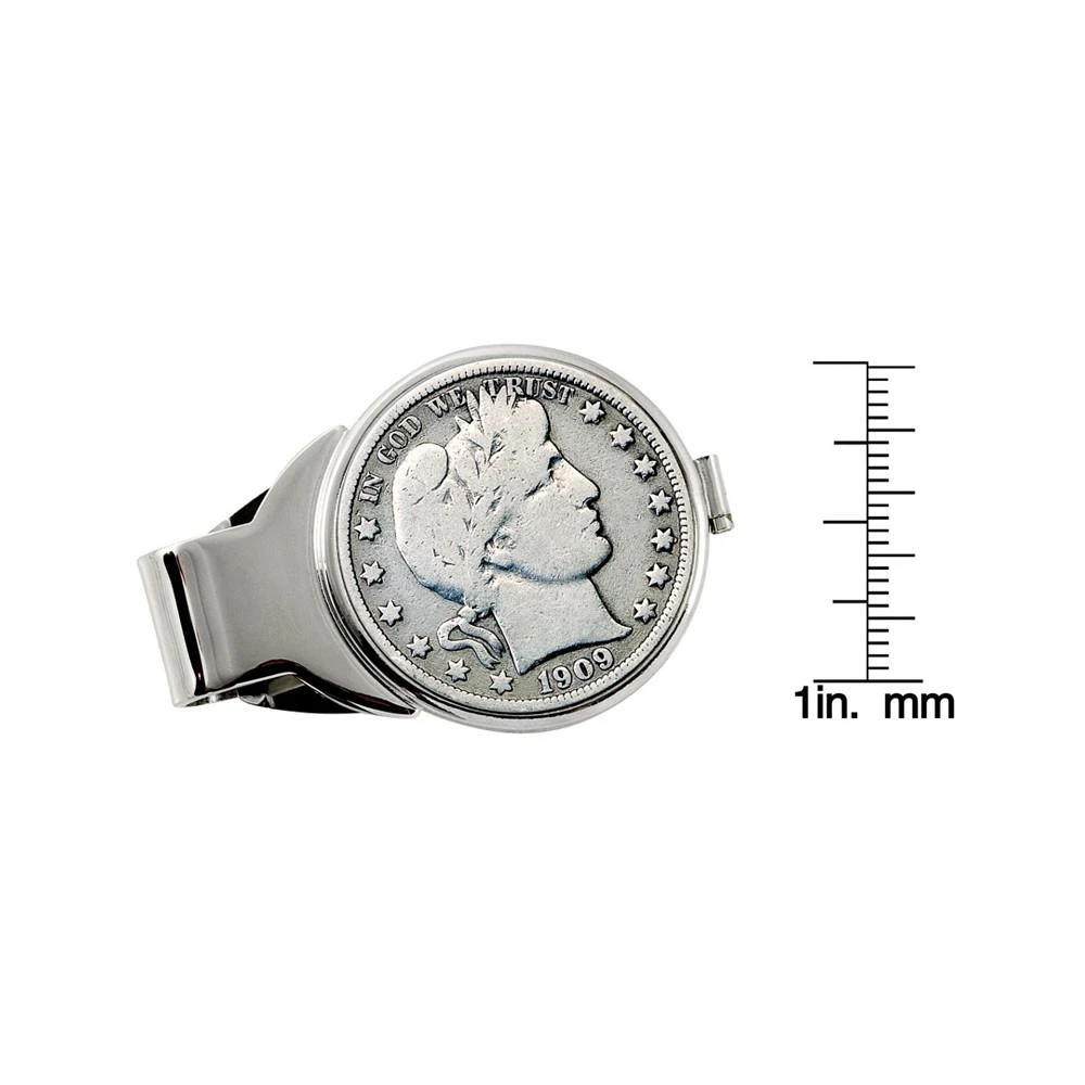 商品American Coin Treasures|Men's Silver Barber Half Dollar Coin Money Clip,价格¥585,第3张图片详细描述