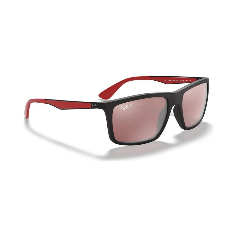 商品Ray-Ban|Men's Polarized Sunglasses, RB4228M Scuderia Ferrari Collection 58,价格¥1932,第6张图片详细描述