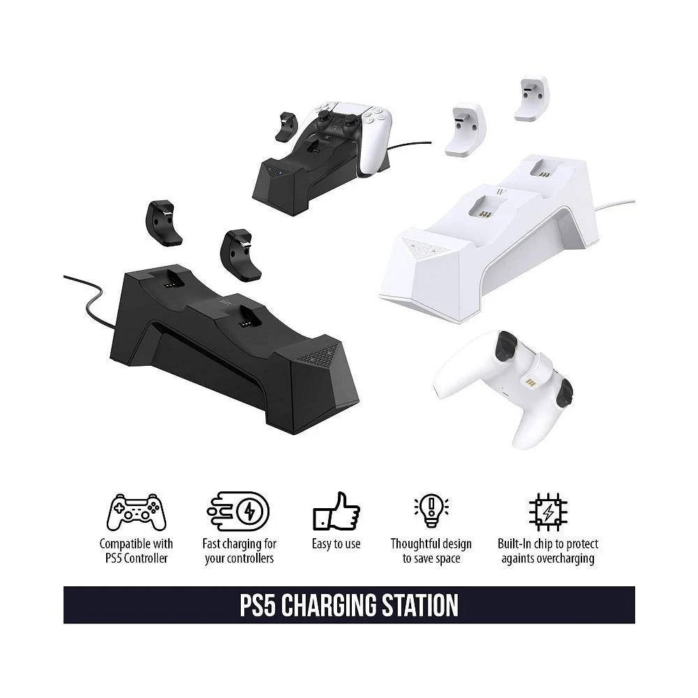 商品Wasserstein|Charging Station for Sony Playstation 5 DualSense Controller - Make Your PS5 Gaming Experience More Convenient with this Charger Black,价格¥224,第3张图片详细描述