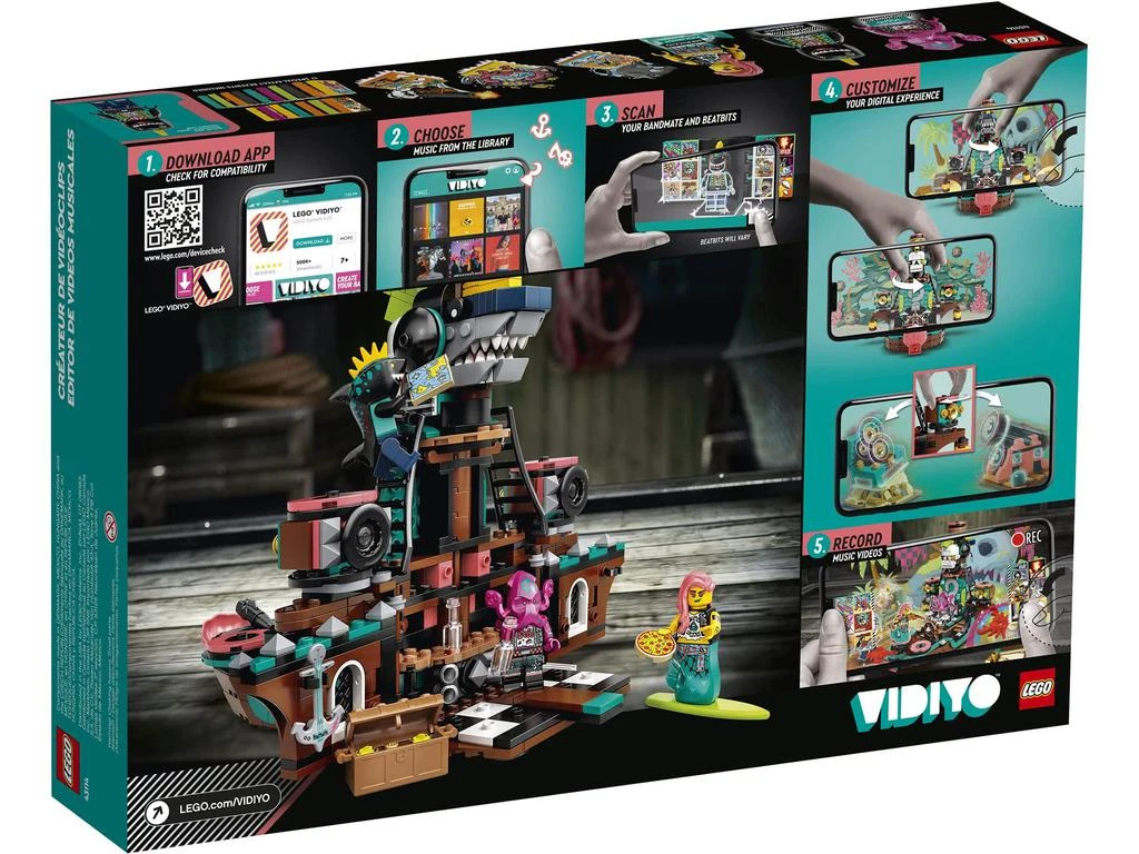 商品LEGO|LEGO VIDIYO Punk Pirate Ship 43114 Building Kit Toy; Inspire Kids to Direct and Star in Their Own Music Videos; New 2021 (615 Pieces),价格¥431,第2张图片详细描述