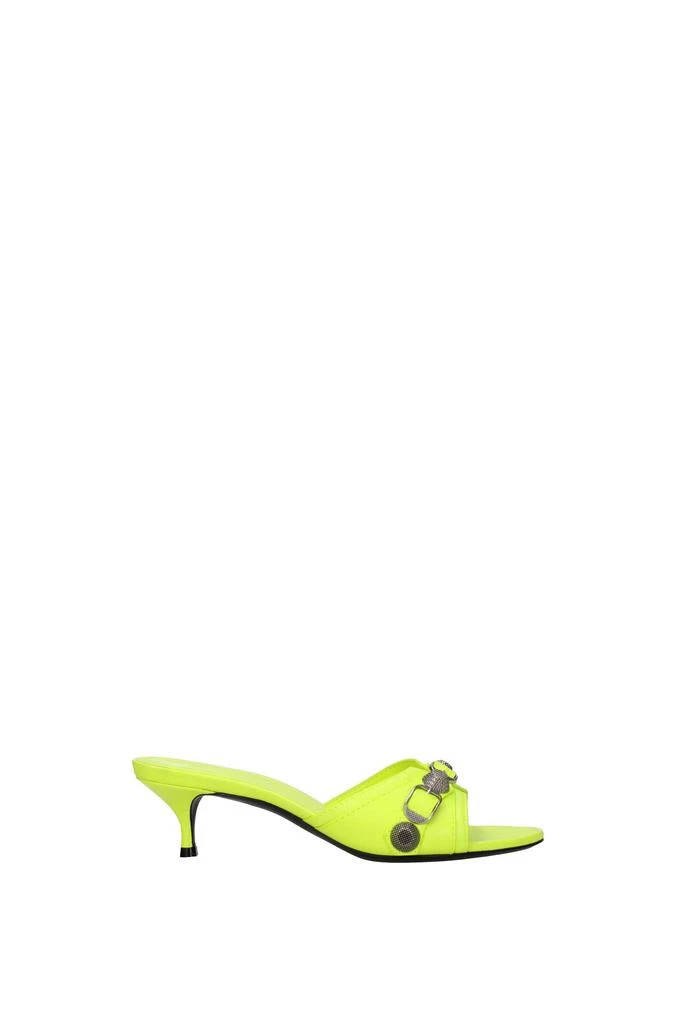 商品Balenciaga|Sandals cagole Leather Yellow Fluo Yellow,价格¥4438,第1张图片