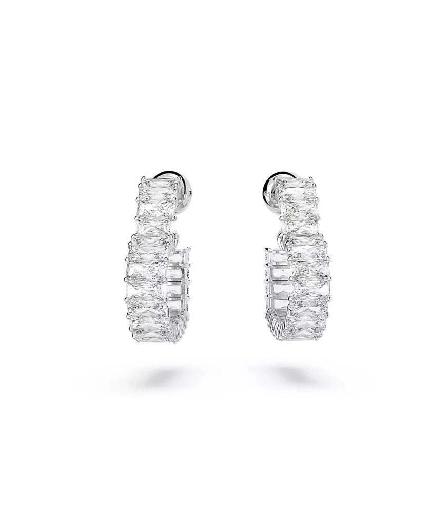 商品Swarovski|Crystal Heart Small Matrix Hoop Earrings,价格¥886,第4张图片详细描述