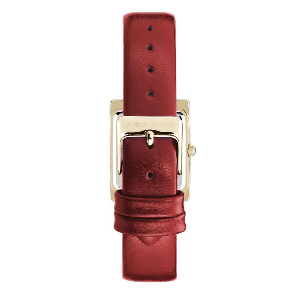 Women's Red Genuine Leather Strap Watch 28mm x 35mm商品第3张图片规格展示