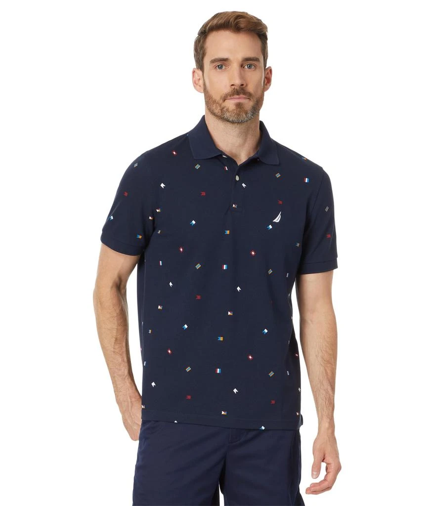 商品Nautica|Classic Fit Printed Deck Polo,价格¥262,第1张图片