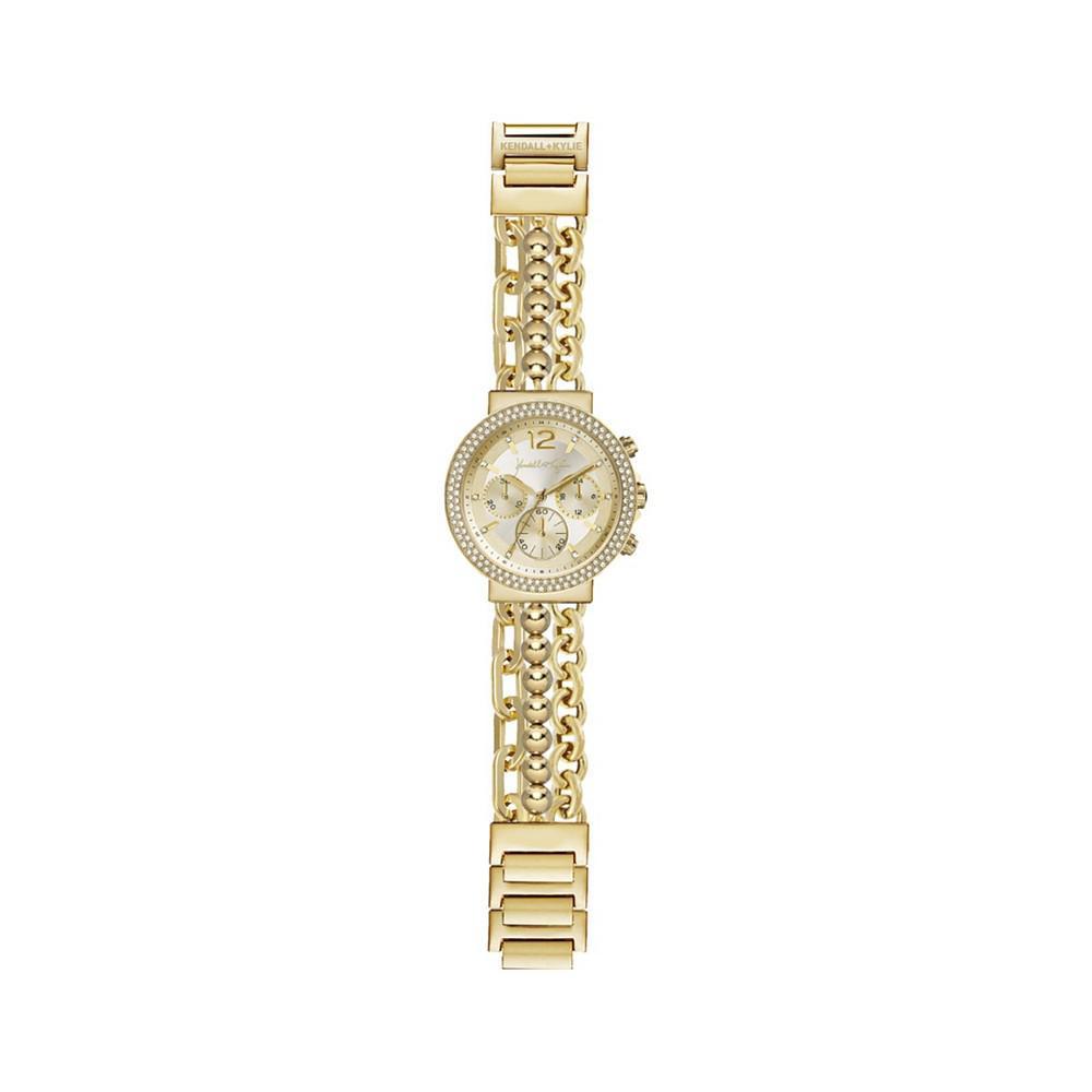 商品KENDALL & KYLIE|iTouch Women's Gold-Tone Metal Bracelet Watch,价格¥316,第1张图片