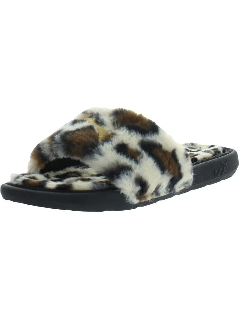 商品Puma|Cool Cat Fluffy Womens Faux Fur Leopard Print Flip-Flops,价格¥254,第3张图片详细描述