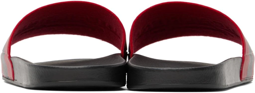 商品Martine Rose|Black & Red 'Local Hero' Pool Slides,价格¥891,第2张图片详细描述
