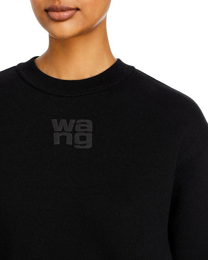 商品Alexander Wang|Essential Terry Crew Sweatshirt with Puff Paint Logo,价格¥2165,第5张图片详细描述