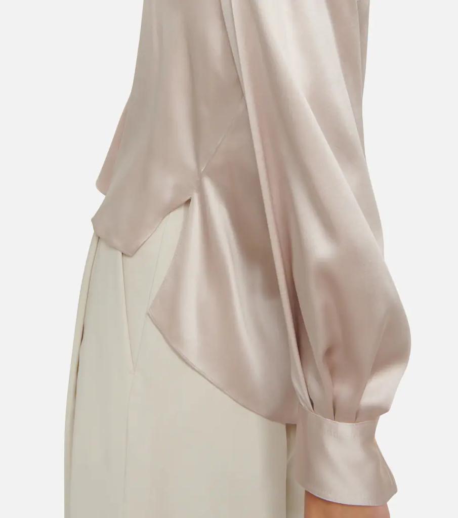 商品Brunello Cucinelli|真丝混纺缎布上衣,价格¥12149,第7张图片详细描述