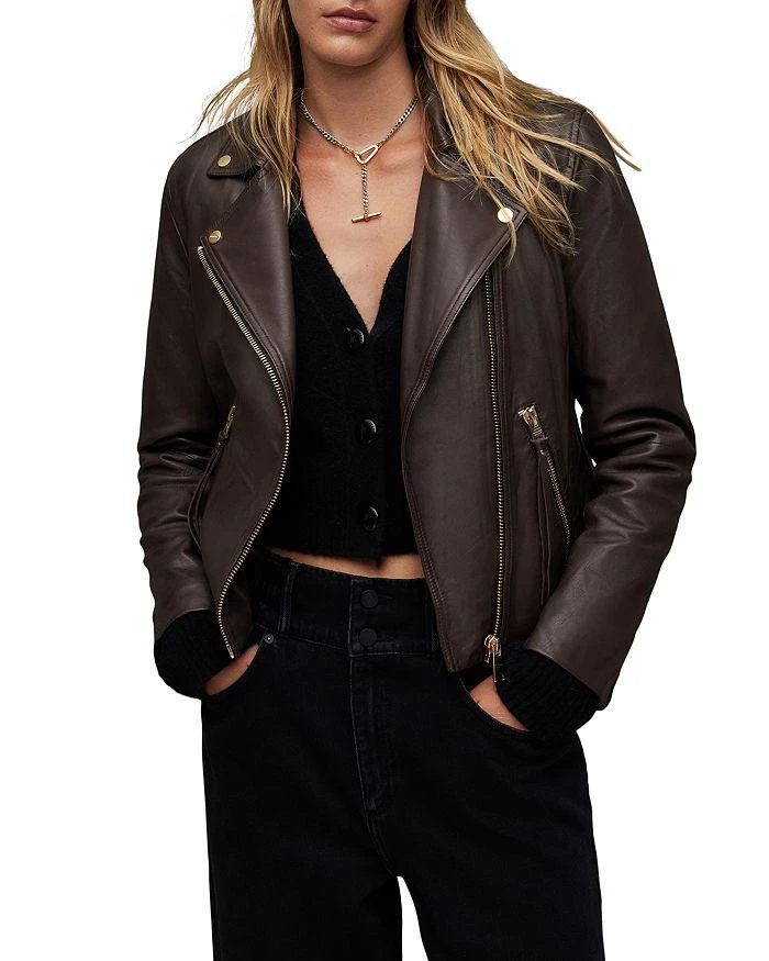 商品ALL SAINTS|Dalby Leather Biker Jacket,价格¥3966,第4张图片详细描述