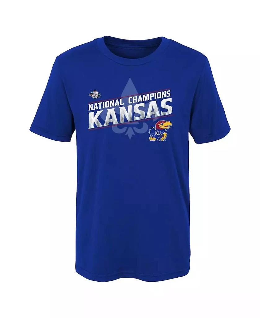 商品Outerstuff|Boys and Girls Preschool Royal Kansas Jayhawks 2022 NCAA Men's Basketball National Champions Bracket T-shirt,价格¥202,第2张图片详细描述
